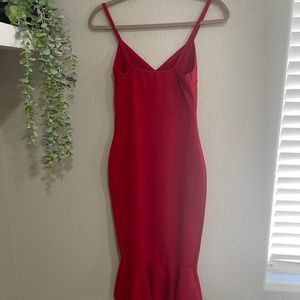 Sexy red halter dress